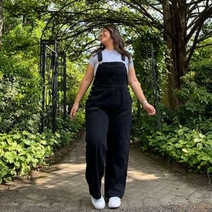 Shiny by nature heart overalls size XS black 100% cotton